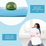 Genius Eazzzy schuimkussen 40X80 Cm hoogte 10Cm - Neksteunkussen met 2 hardheidsgraden + verkoelend gelschuim - Slaapkussen voor zij-, rug- en buikslapers tegen nekpijn, polyester Naty Shop standaard kussens