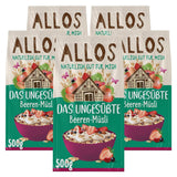 Allos ongezoete eiwitmuesli | Biologische Muesli | Havermout | Ontbijtgranen | Veganistisch (5 x 450 g), 1 stuk (pak van 5)