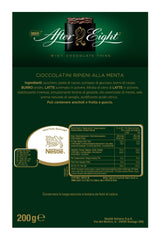 NESTLÉ AFTER EIGHT Dunne donkere chocoladevierkantjes met muntcrèmevulling voor connaisseurs, verpakking van 5 (1 x 200 g)