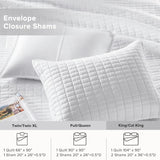 Comfort Spaces Kienna dekbedset Luxe dubbelgestikte zomerdeken Lichtgewicht zacht beddengoed voor het hele jaar Bijpassende kussensloop Witte kingsize deken (264,2 x 228,6 cm) Naty Shop Dekbedden en dekbedden