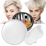 Groene tijdelijke haarverf, styling haarkleur voor mannen vrouwen, natuurlijke haarpommade, haarverfwas voor feest, cosplay en Halloween, Kerstmis, crème tijdelijke haarverf (100 g, groen) Naty Shop haarverf wit 1G (1 pak)