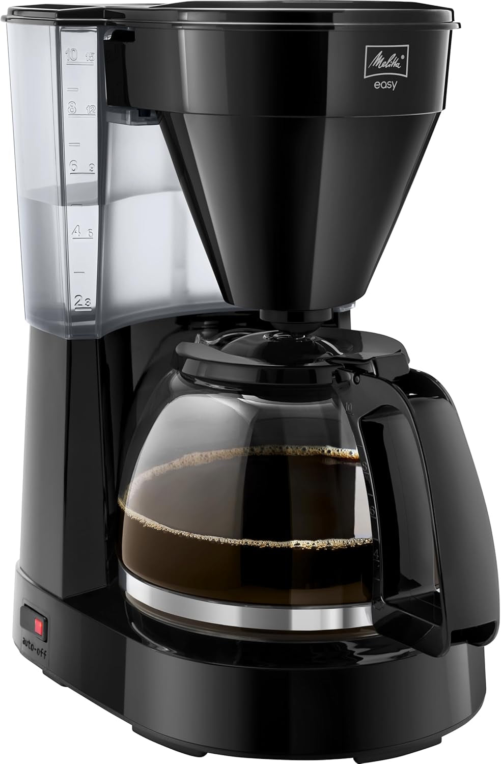 Melitta Easy – Espressomachine met filter en glazen karaf, voor maximaal 10 koppen koffie, zwart
