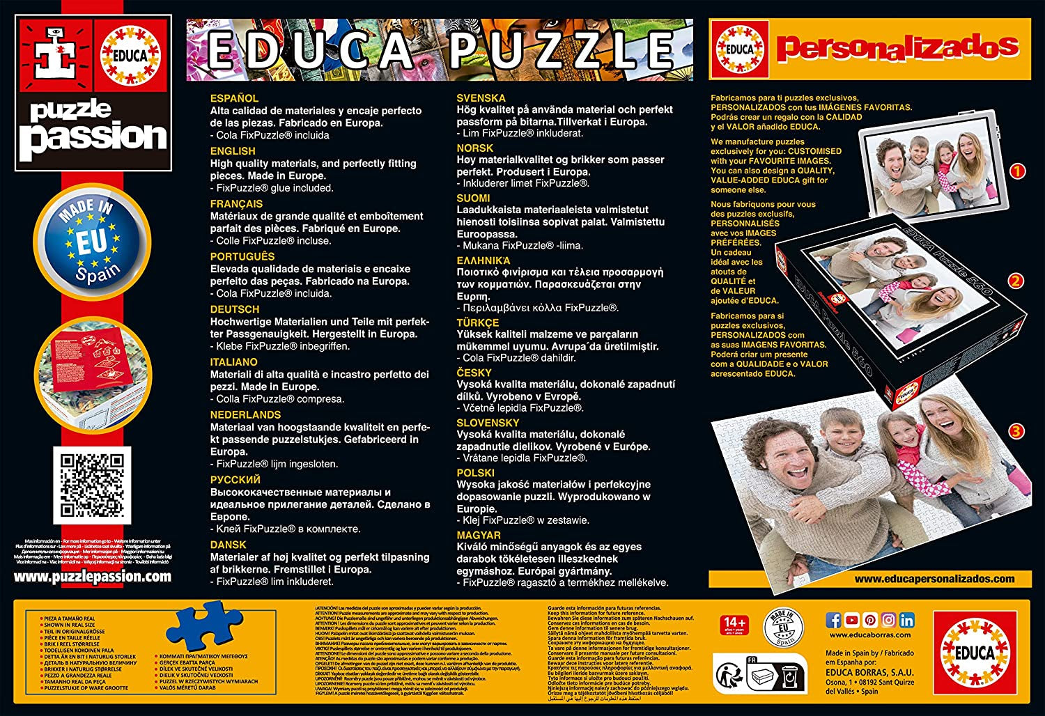 Educa - Puzzel 2000 stukjes voor volwassenen | Bezienswaardigheden van Europa, puzzel 2000 stukjes voor volwassenen en kinderen vanaf 14 jaar, Toeristische attracties (17697) Puzzel Naty Shop