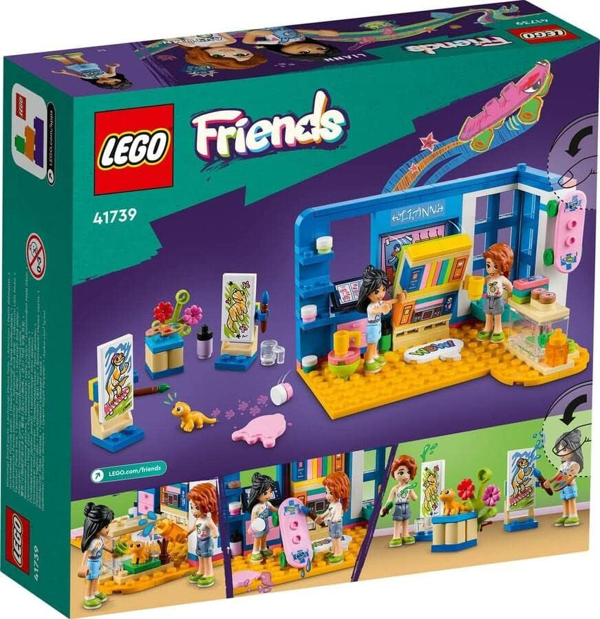LEGO 41739 Friends Liann's kamer, minispeelgoed met kunstthema, kleine collectie cadeau met minipoppen van Liann, herfst en huisdier 2023-serie Bouwsets Bekijk de LEGO-Store