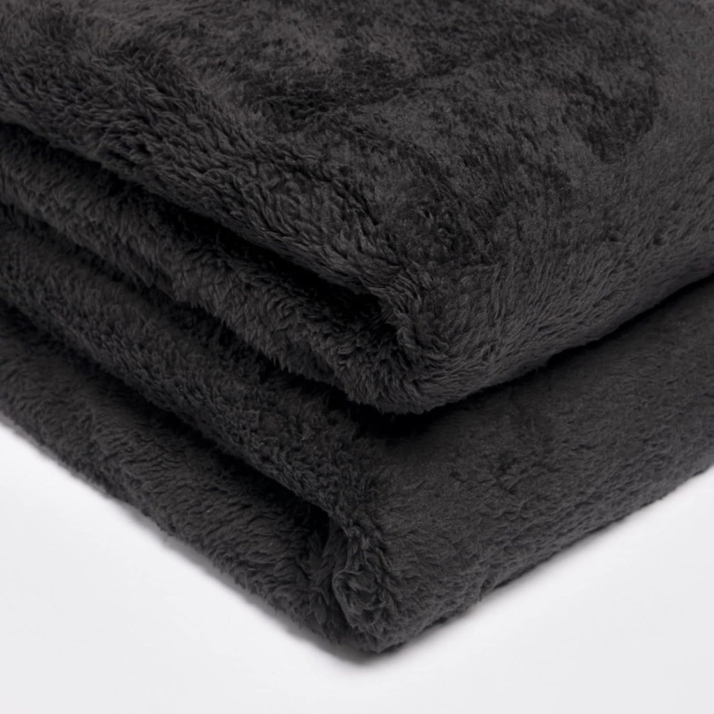 Brentford's Teddy Fleece Deken Groot Beddeken Pluche Superzacht Warm Slaapbank Sprei Zwart - 150 X 200 Cm Bedden en Dekens Besuche den Brentfords-Store