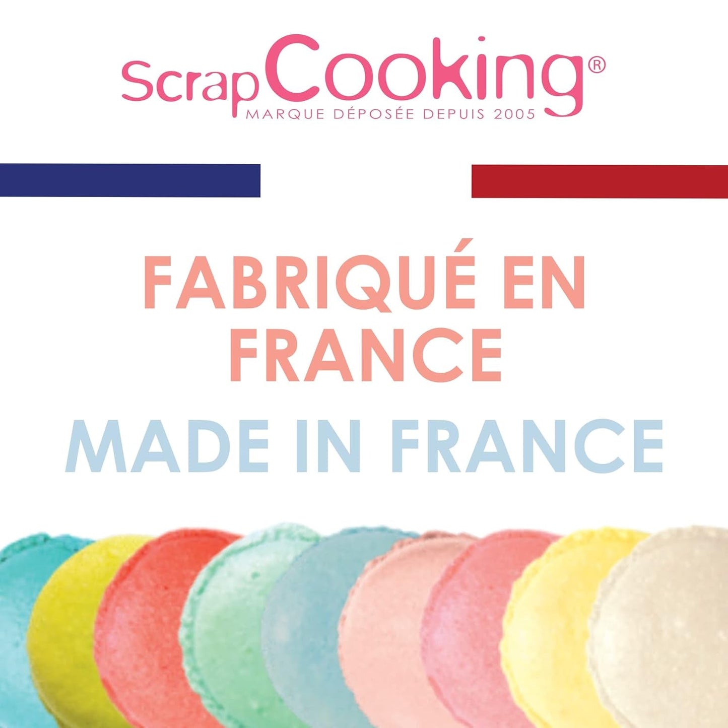 Scrapcooking - Set van 9 pastelkleurstoffen - Blauw, Geel, Koraal, Roze, Turkoois, Limoengroen, Wit, Aquagroen, Poederroze - Eetbare kleurpoeder voor cakes, muffins, macarons - 4272