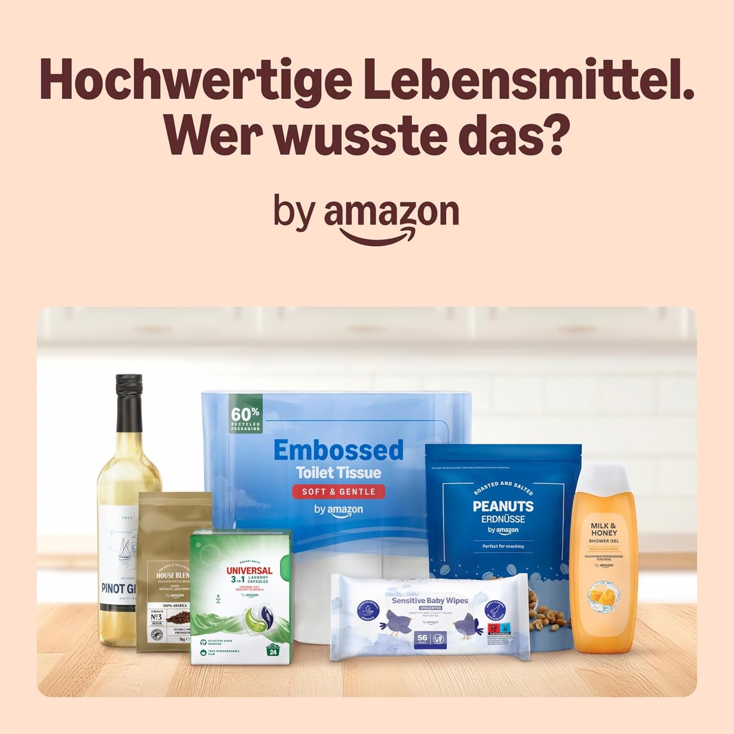 By Amazon Heimkompostierbare Kaffeekapseln, compatibel met Nespresso, 100% kolumbianischer Arabica, 20 Stück – Rainforest Alliance-zertifiziert