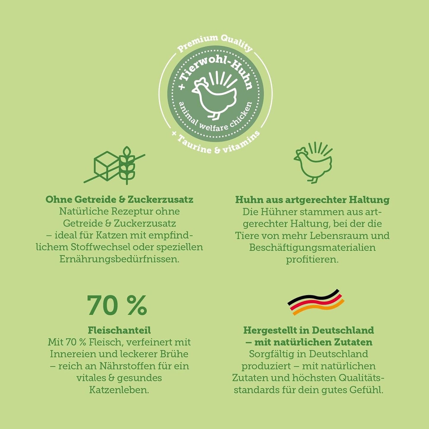 MERA Cats Nature Insect Premium Katzenfutter Nass 12x85g | ohne Zucker en Getreide| Nachhaltig en met veel Insektenproteïne | Volwassen Katzennassfutter