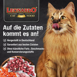 LEONARDO Natvoer [6x800g Eend] | Graanvrij natvoer voor katten | Compleet nat ingeblikt voedsel