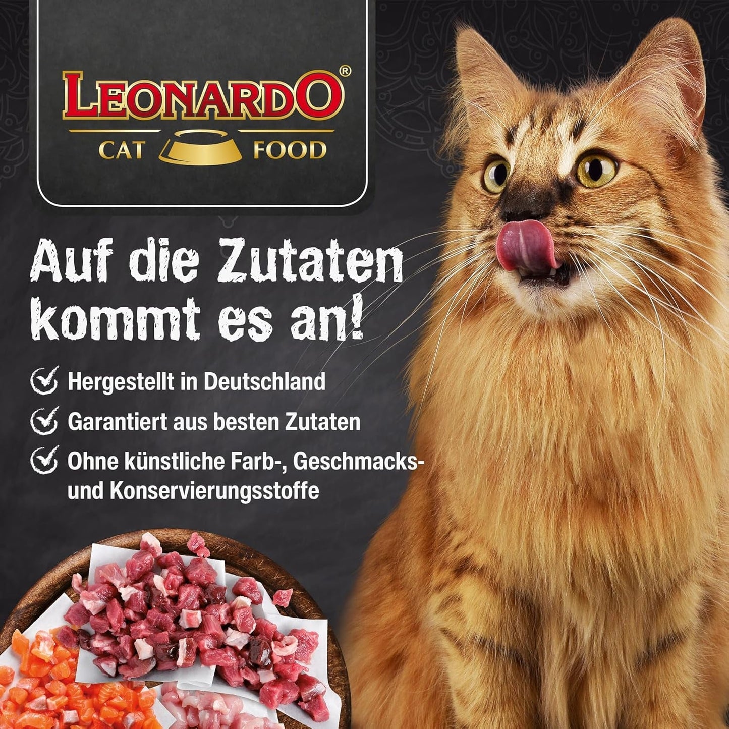 LEONARDO Verse Zakjes [16 x 85g nat kattenvoer, graanvrij] | Compleet natvoer in individuele zakjes