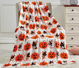 Elegant Comfort Lichtgewicht Halloween-themadeken, zacht, gezellig en pluche, perfect om te ontspannen dit griezelige seizoen, 127 x 152,4 cm, Skull and Bones bedden en hoezen Elegant Comfort Pumpkin Cats 50 X 60