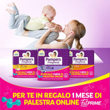 Pampers Progressi & Fit Prime Midi luiers, kort formaat, 162 luiers, maat 3 (4-9 kg), online lidmaatschap van de sportschool voor 1 maand als cadeau