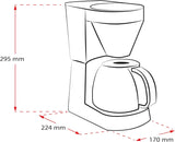 Melitta Easy – Espressomachine met filter en glazen karaf, voor maximaal 10 koppen koffie, zwart