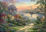 Schmidt Spiele 58785 Thomas Kinkade, New England Harbor, puzzel 1000 stukjes, gekleurde puzzel Naty Shop