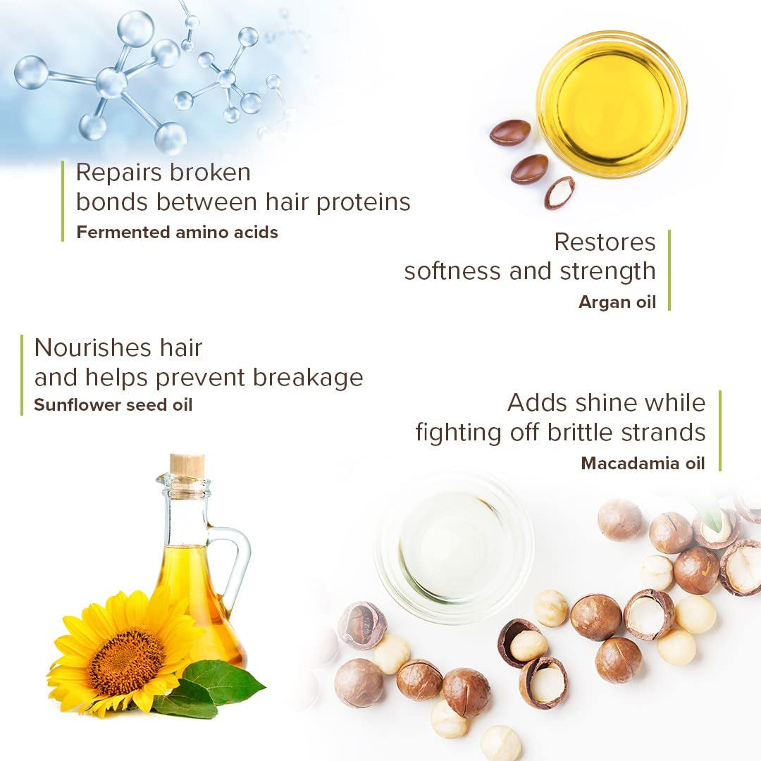 Bond Repair Mask helpt oververwerkt, beschadigd haar te revitaliseren en te versterken, geformuleerd met aminozuren afkomstig uit de natuur - Veganistische en natuurlijke plex-technologie. Naty Shop haarmasker