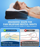 SUPA MODERN Memory Foam Kussen Zijslaper Koelkussen 60X40 Orthopedisch Achterkant Maag Nekpijn Verlichting Nekkussen Orthopedisch Cervicale Kussens Naty Shop