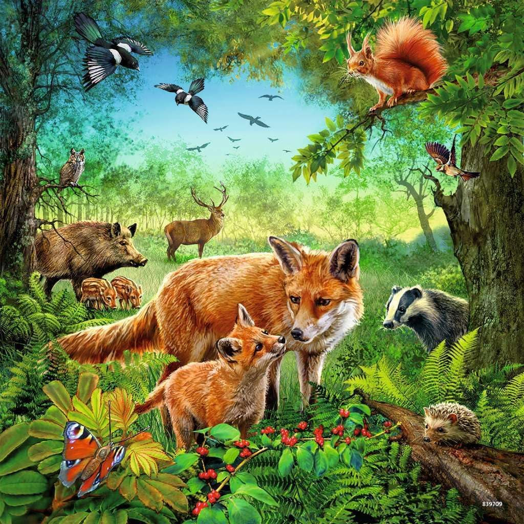 Ravensburger Puzzel voor kinderen - 09330 Dieren van de Aarde - Puzzel voor kinderen vanaf 5 jaar, met 3X49 stukjes Puzzel Naty Shop