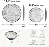 24-delige melamine bestekset 4-persoons campingbestek en serviesset - voor reizen en buitengebruik