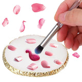 Maniküre Gemalt Palette Nail Art Palette Kunstharz Nagelkunst Nail Art Make up Paletten Nagelmalerei Display Fach Kosmetik Mischwerkzeuge (Wit)