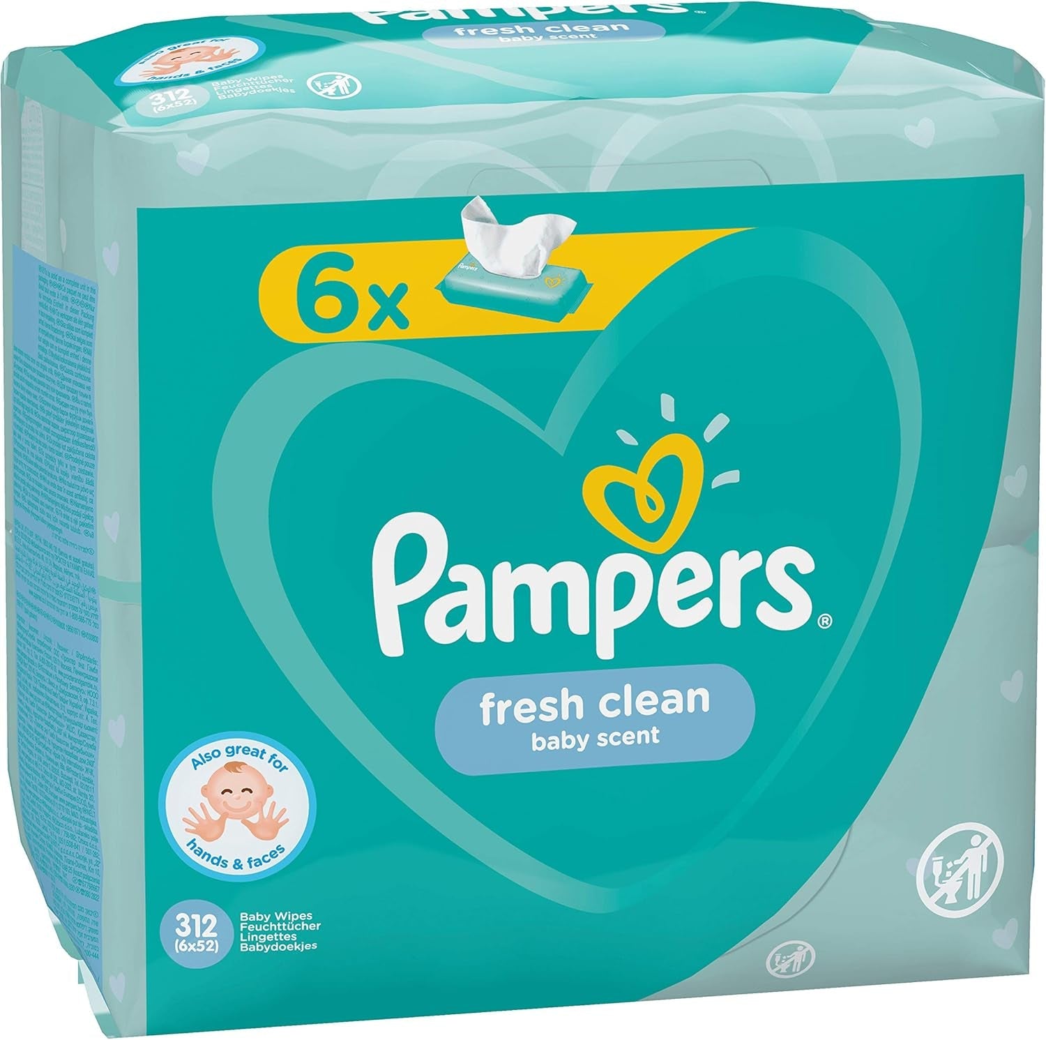 Pampers 81688049 Fresh Clean-babydoekjes, wit