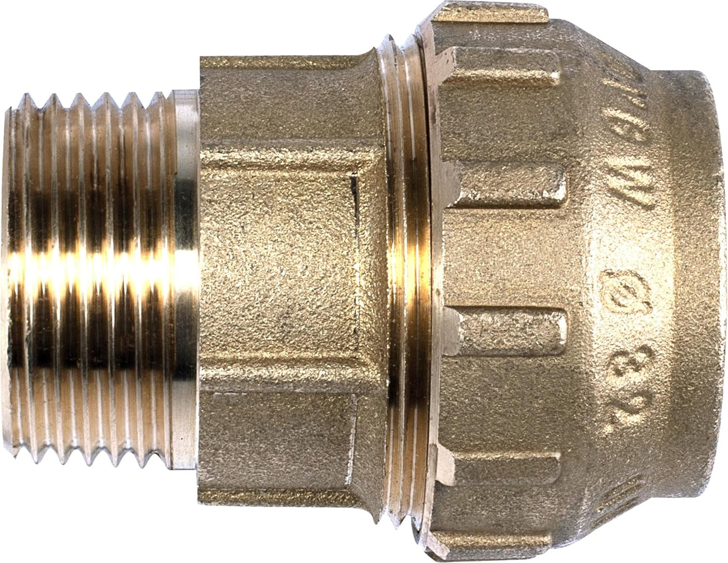 Cornat knelfitting - buitendraad Ø 32 mm x 1 inch - messing - met één buitendraad - PE-HD buisaansluiting / T617532