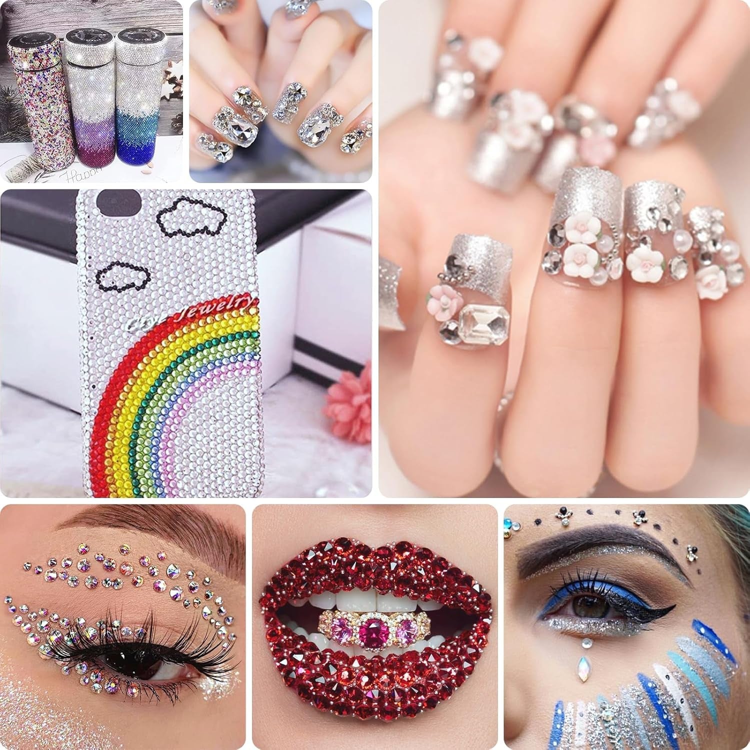 5600 Stück Strasssteine ​​​​Nägel Nail Art, 36 Farben Glitzersteine, Dekorationen Nagelsteine ​​​​Für Nagelkunst, Einschließlich Wachsstift Für Strasssteine ​​en Strass-Picker