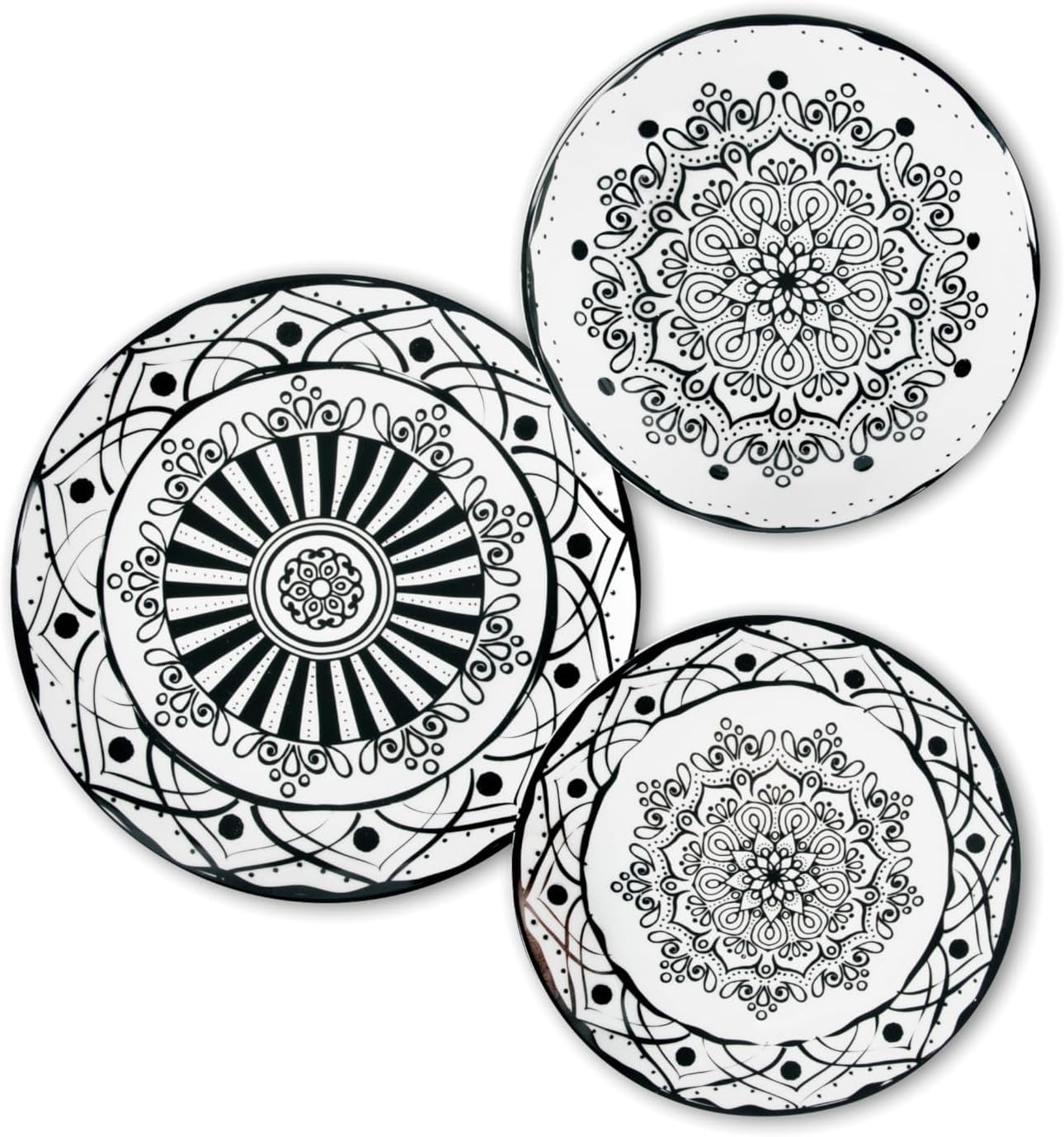 Excelsa Boheme Noir Bordenset, 18-delig, porselein, zwart