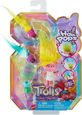 Mattel DREAMWORKS TROLLS United We Stand - Harige Surprises Viva-pop met felgeel pluchen haar en 3 verrassingsaccessoires, voor kinderen vanaf 3 jaar, HNF11