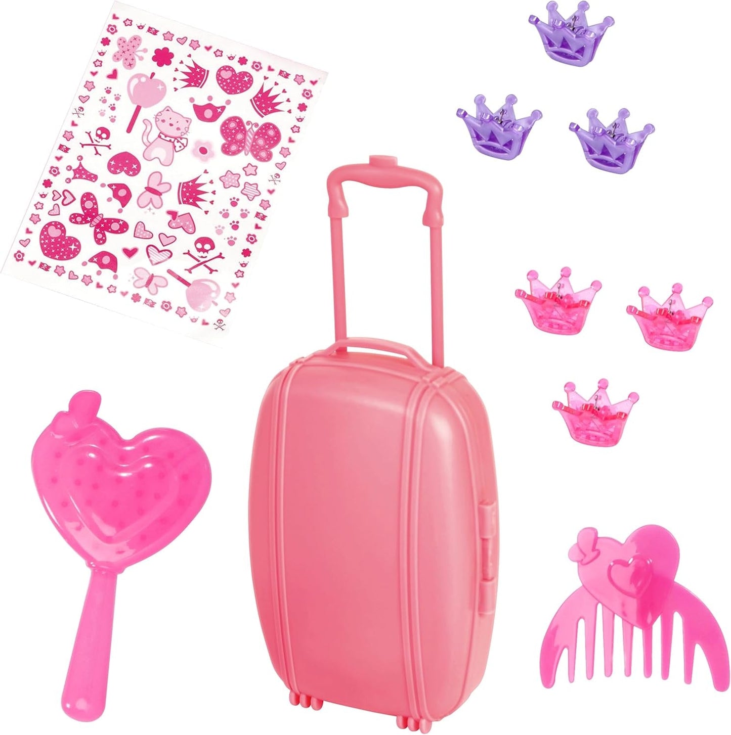 Bayer Design 94635AA Charlene functionele interactieve pop met slaperig haar en ogen, spreekt en zingt 90 zinnen, 2 gedichten en 8 liedjes, 46 cm, roze