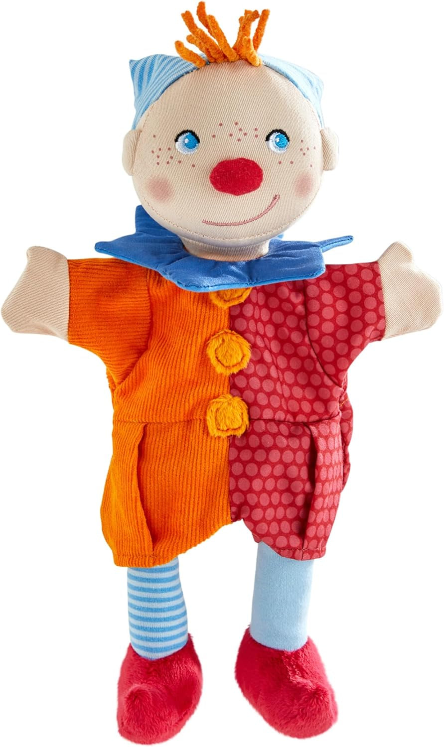 HABA Kasper handpop – Vanaf 18 maanden, Wasbaar op 30°C, Ideaal voor poppen- en rollenspel, poppentheater – 2011866001