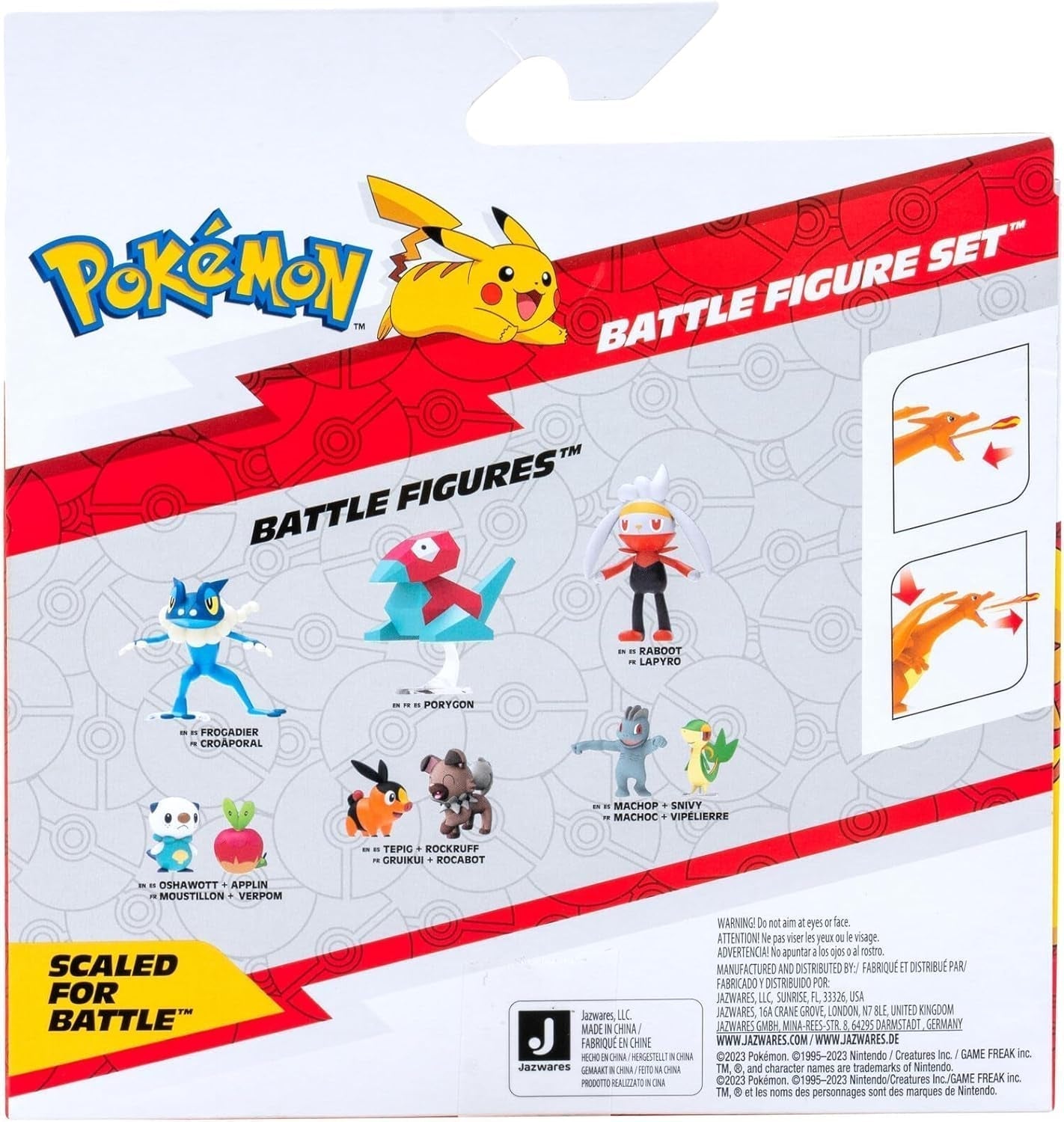 Pokémon PKW3459 - Battle Figure Pack - Glurak & Pikachu, mobiele Glurak met Pikachu Actiefiguren Naty Shop