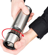 PEUGEOT Elis Sense elektrische peper-/zoutmolenset, hoogte: 20 cm, roestvrij staal, zilver Grinders en Grinders Naty Shop