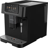 GRUNDIG KVA 6230 volautomatische espressomachine met melkopschuimer, roestvrijstalen molen met 13 maalstanden, bonenreservoir 250 g, afneembaar waterreservoir 2 liter, pompdruk 19 bar, touch display, zwart
