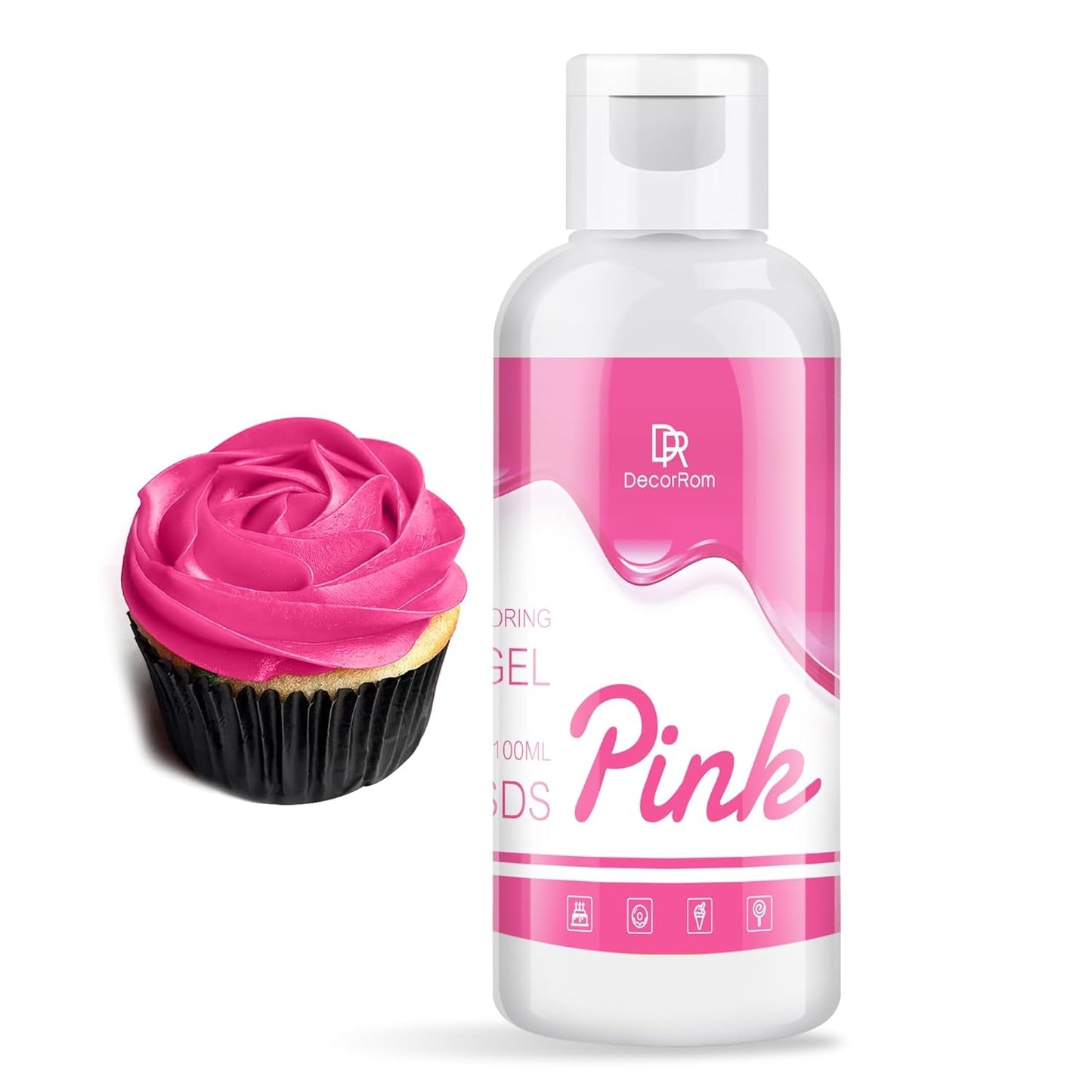 Gelkleurstof - 120 g geconcentreerde kleurstof voor taartdecoratie, bakken, koekjes, macarons - Suikervrije kleurstof voor drankjes, taartdecoratie, doe-het-slijm, paasei (wit)