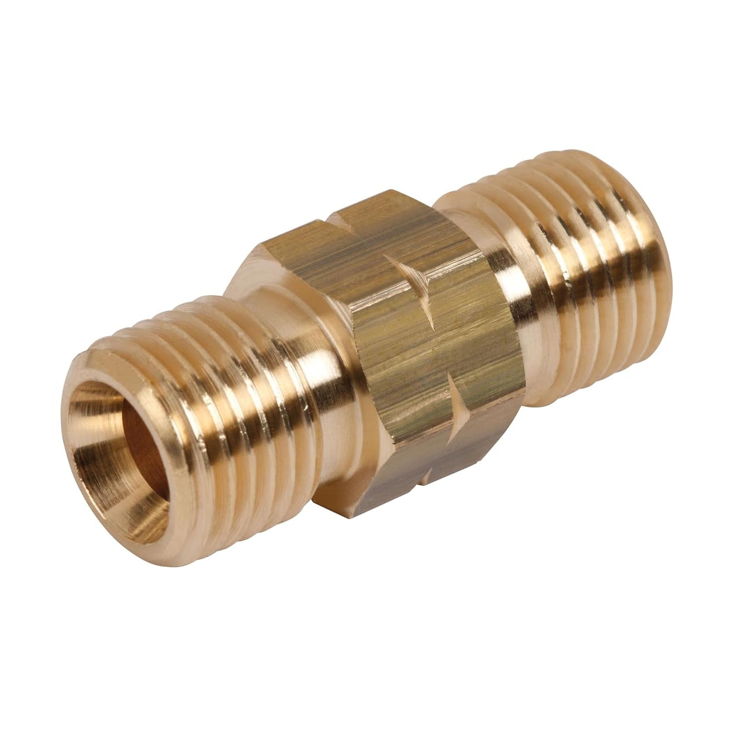 ROTHENBERGER industriële dubbele nippel - 2x G 3/8" L | Voor veilige verlenging van propaangasslangen 540255E