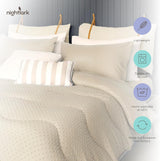 Night Lark dekbed zonder hoes, 4,5 Tog, Kingsize, Getufte Dot-collectie, luxe beddengoed, hypoallergeen, machinewasbaar, warm zand dekbedden en quilts Naty Shop
