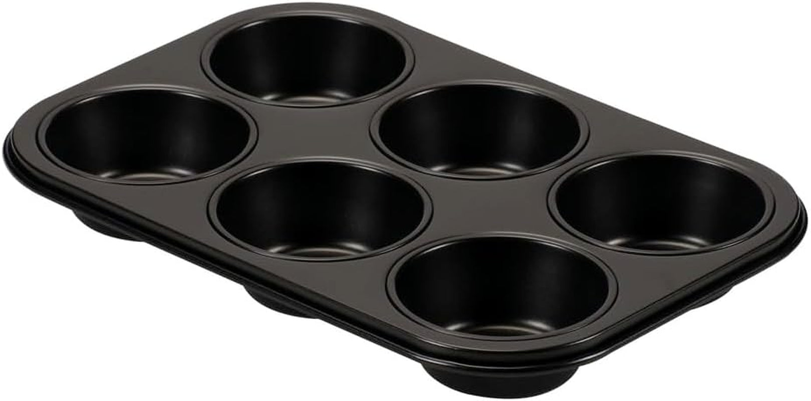 , Vorm 6 muffins 18,5x27cm, zwart Vormen en bakplaten Naty Shop 6 Muffins
