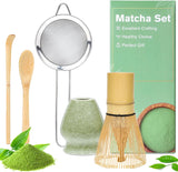 Alyvisun Matcha-set, 5-delig Matcha-theeservies met Matcha-theepot en Matcha-theestandaard, theelepel, theelepel, Matcha-theeset voor Matcha-liefhebbers, ideaal voor beginners en liefhebbers