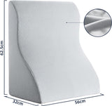 Leeskussen voor bed en bank - Memory Foam Feather Pillow - Ergonomisch rugkussen - Perfect om uw rug te ondersteunen terwijl u ontspant, speelt, leest of tv kijkt - Breed