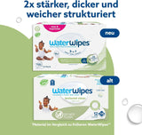 WaterWipes Sensitive+ vochtige doekjes voor baby's en peuters, 720 stuks (12 stuks), 3-in-1 reiniging, verzorging, bescherming, 99,9% water, structuurreiniging, geurvrij