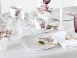 CreaTable, 24024, Square Orchid-serie, 18-delige serviesset voor 6 personen, porseleinen koffieservies, vaatwasmachine- en magnetronbestendig, kwaliteitsproductie