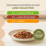 IAMS Delights Land Collection Graanvrij nat kattenvoer - Vleesvariatiepakket Multipack Graanvrij natvoer voor katten van 1 jaar en ouder 12 x 85 g