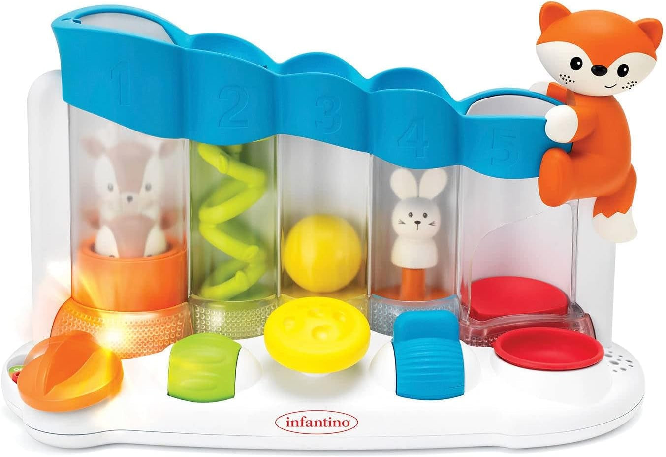 Infantino 216428 Sensorial Ball Drop Piano Senso, veelkleurig babyspeelgoed Naty Shop