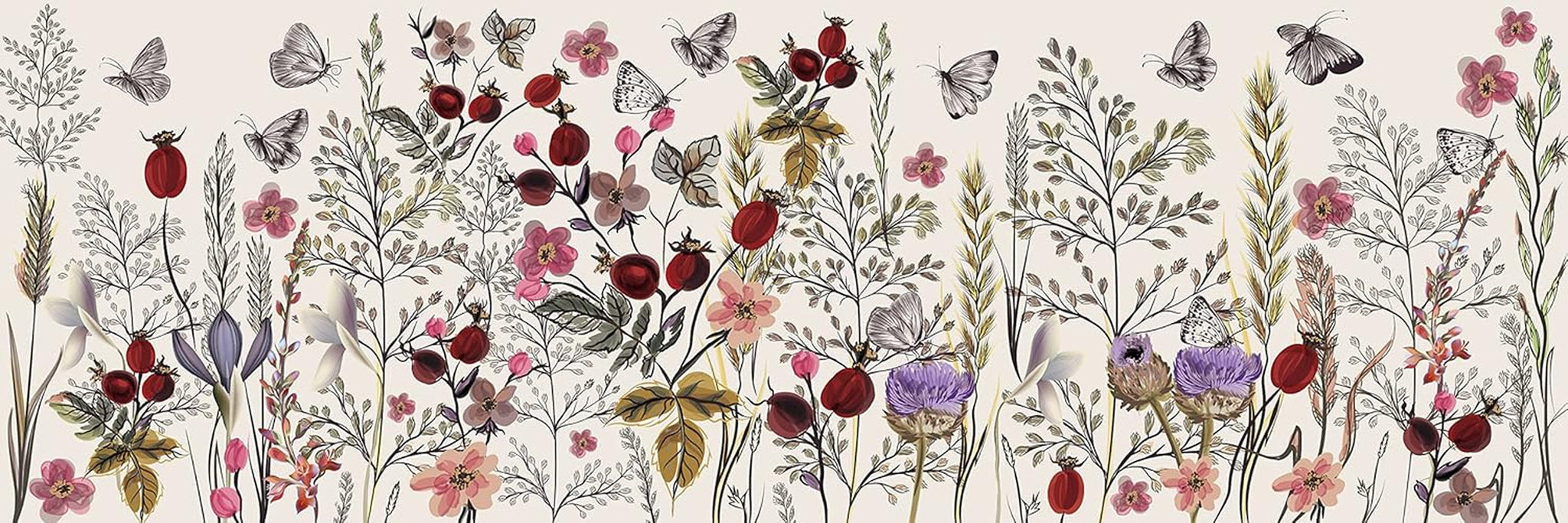 Bloemen nr. 1 - Panoramische puzzel van 1000 stukjes voor volwassenen Puzzel Naty Shop