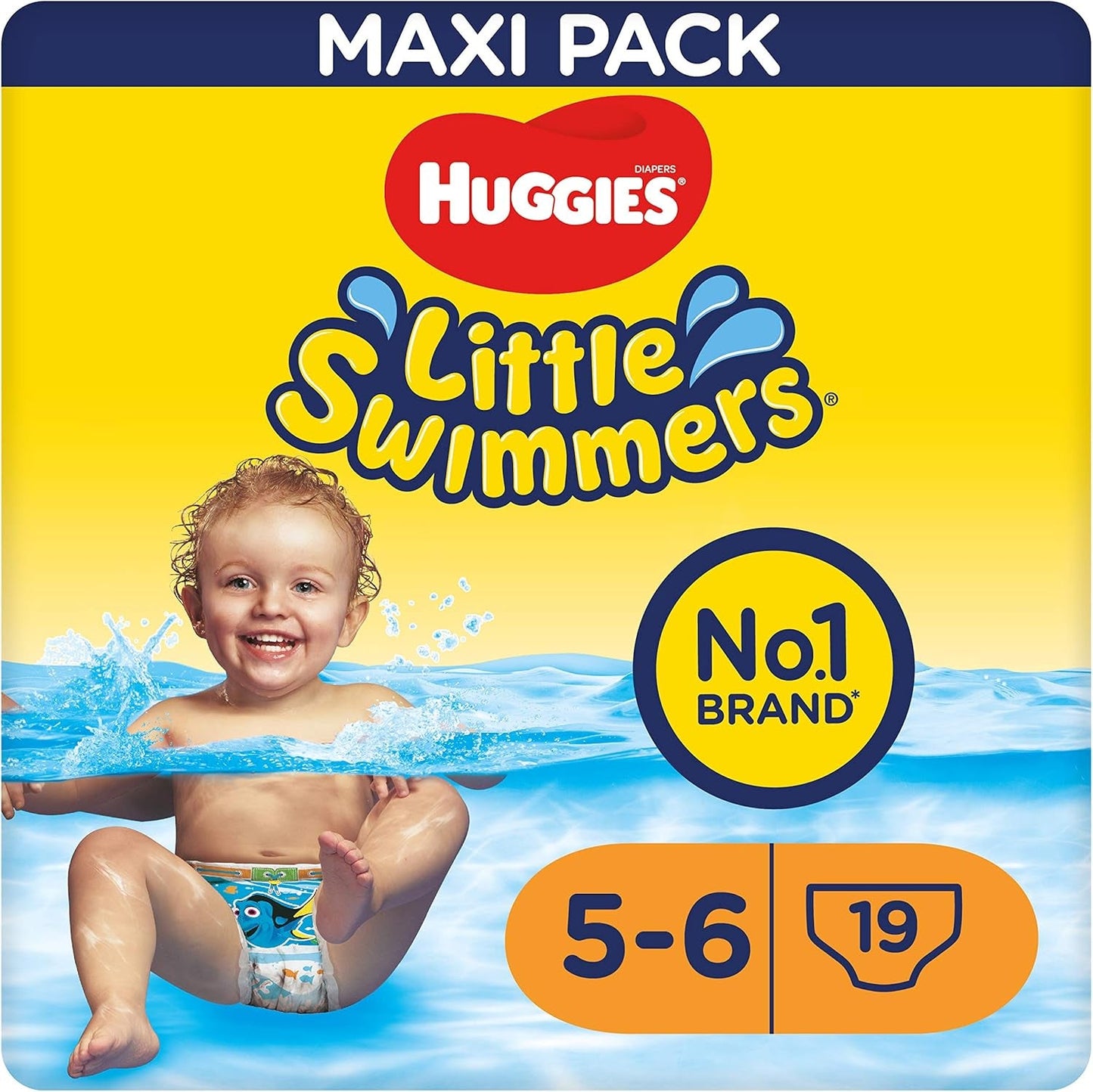 Huggies Little Swimmers maat 5/6 zwemluiers (12-18 kg), 1 pakje van 19 stuks