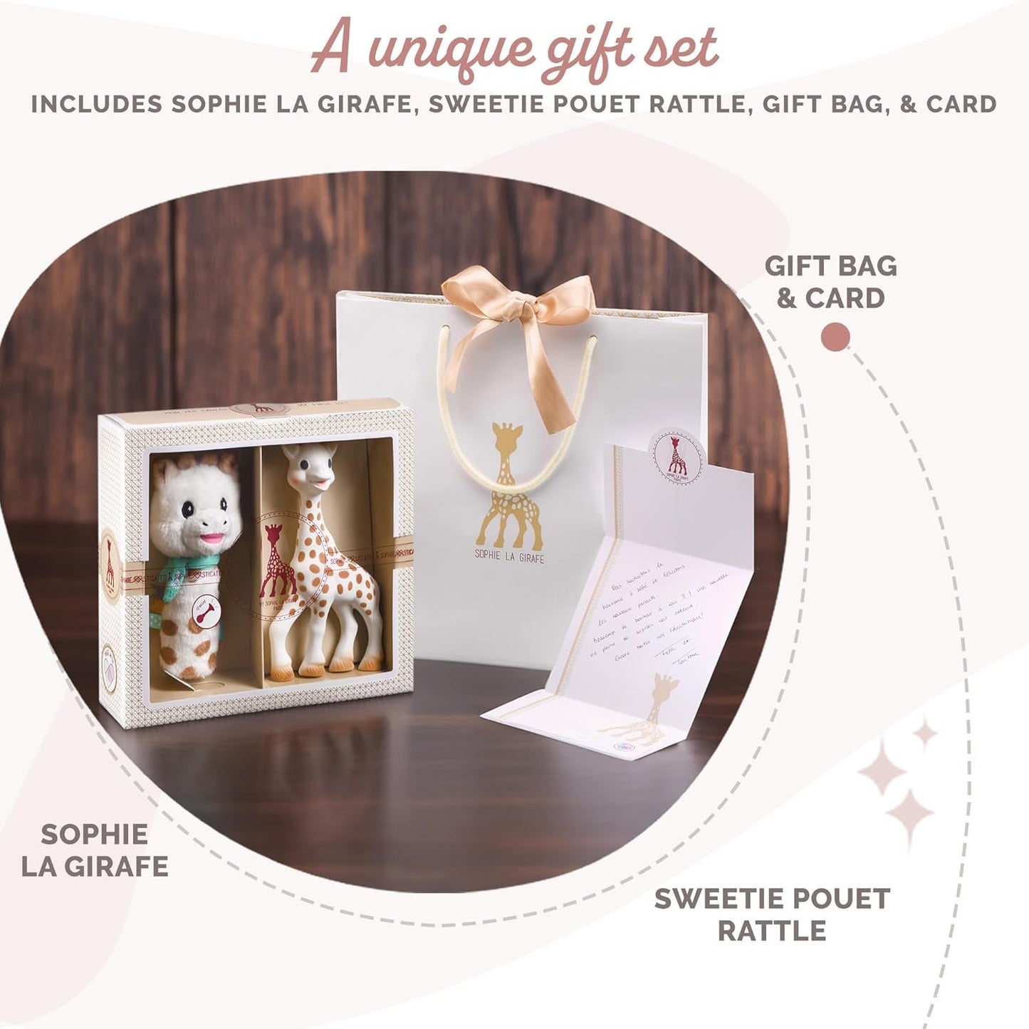Sophie de giraf verjaardagscadeauset Sophiesticated rammelend pouet 00012 Speelgoed Bebe Naty Shop