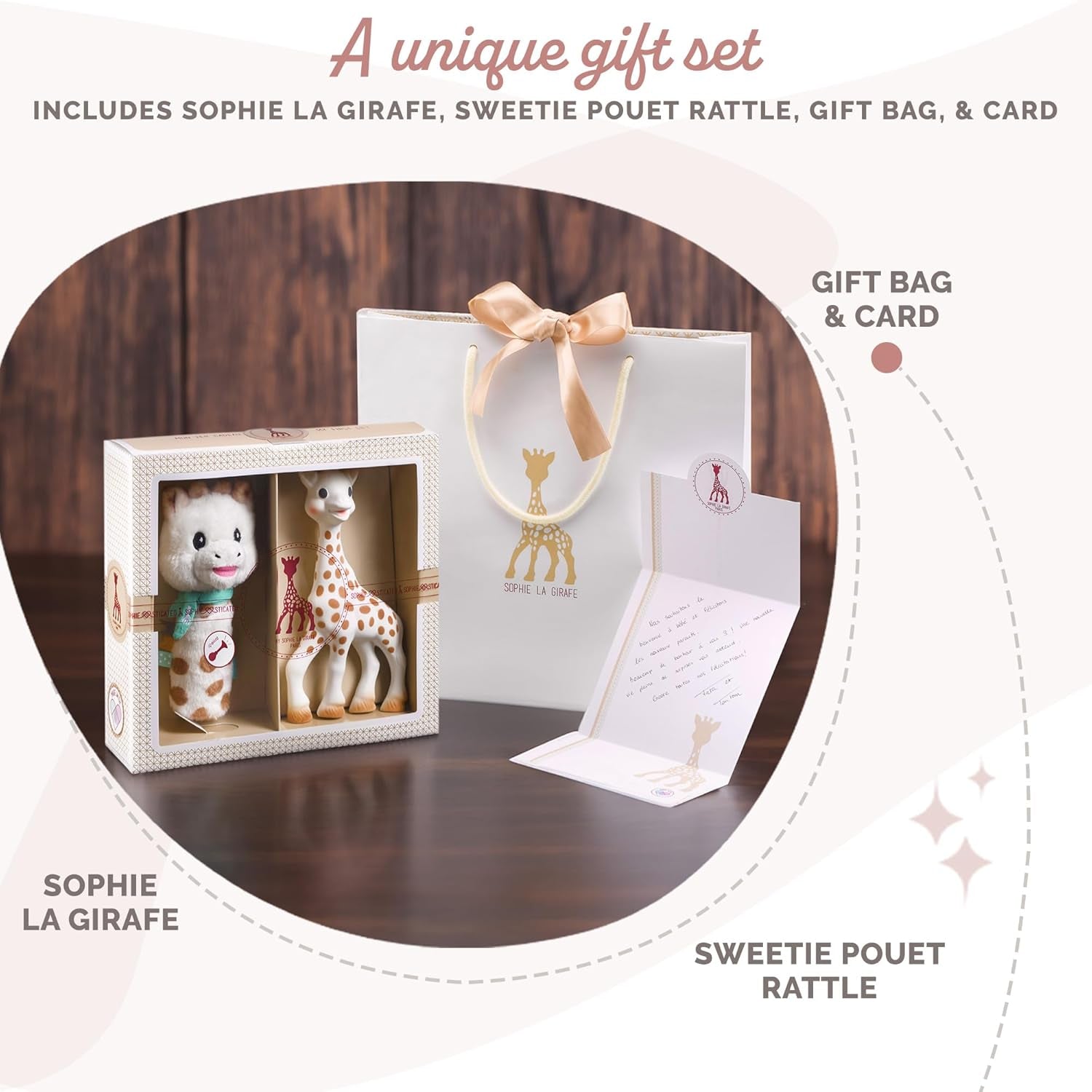Sophie de giraf verjaardagscadeauset Sophiesticated rammelend pouet 00012 Speelgoed Bebe Naty Shop