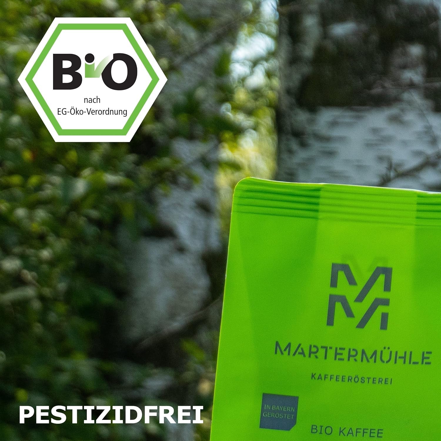 Martermühle Peru Bio Kaffeebohnen 1kg mittelkräftig I Arabica I Aroma: Melkchocolade, Bloemige noten, Noten I Ganze Bio Kaffee-Bohnen schonend geröstet, säurearm