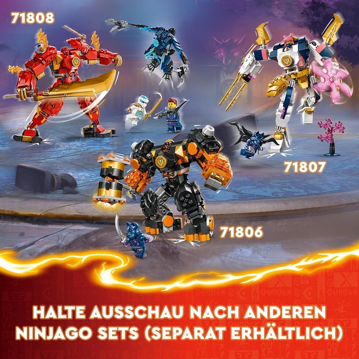 LEGO NINJAGO Kai's brandweermecha-actiefiguur voor kinderen met aanpasbare rode mecha-figuur Ninja-set 4 figuren inclusief Kai en Zane Cadeau voor 7-jarige jongens en meisjes 71808 Bouwsets Beuche in LEGO-Store