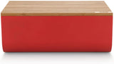 Alessi Mattina BG03 R - Roestvrijstalen broodmand met epoxyhars en bamboehout, rood Voedselbewaardozen Naty Shop